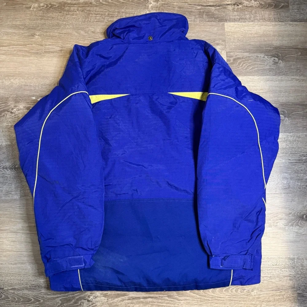 Columbia Tectonite Ski Jacket Blue Neon Yellow Vintage 90s Youth XL 18/20